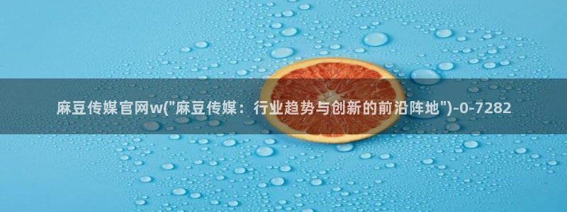 麻豆视频在线观看